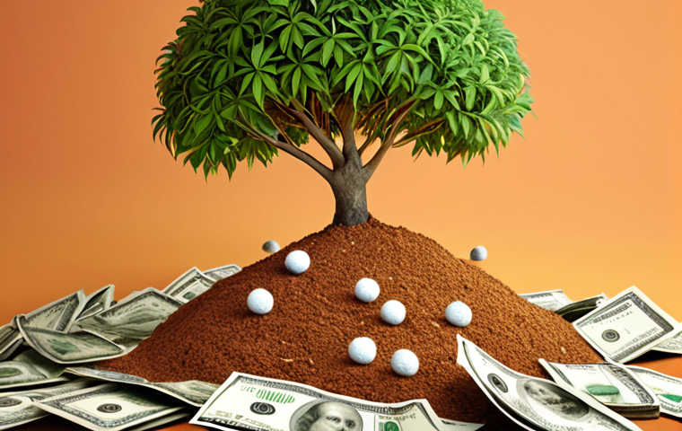 **Image:** A visually engaging representation of compound interest. Focus on growth and accumulation. Consider a tree growing with money as leaves or a snowball rolling down a hill getting bigger. Use warm, inviting colors. Include Arabic design elements in the background subtly.